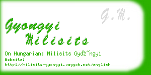 gyongyi milisits business card
